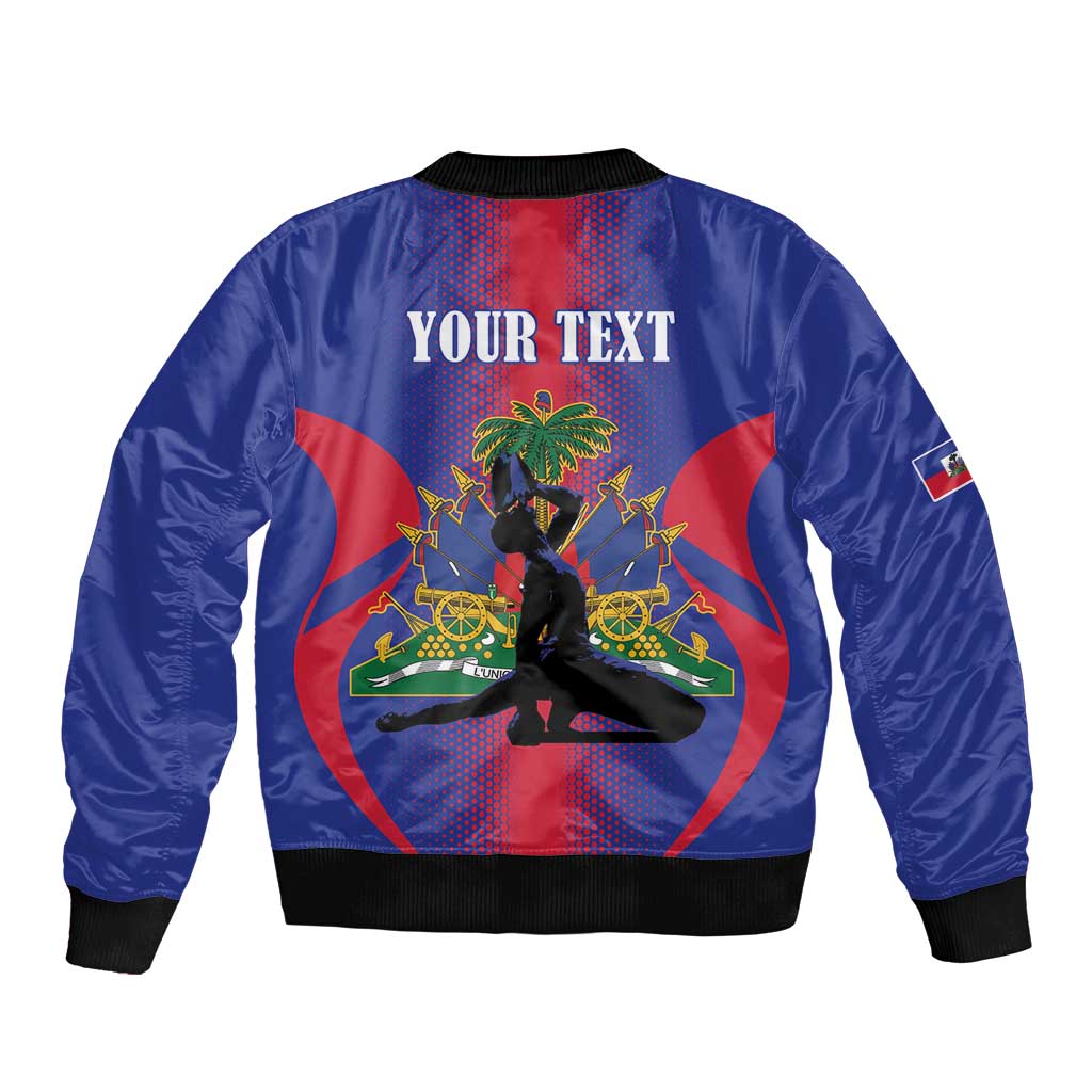 Haiti Pride Personalized Bomber Jacket Neg Marron Haitian Heritage - Wonder Print Shop