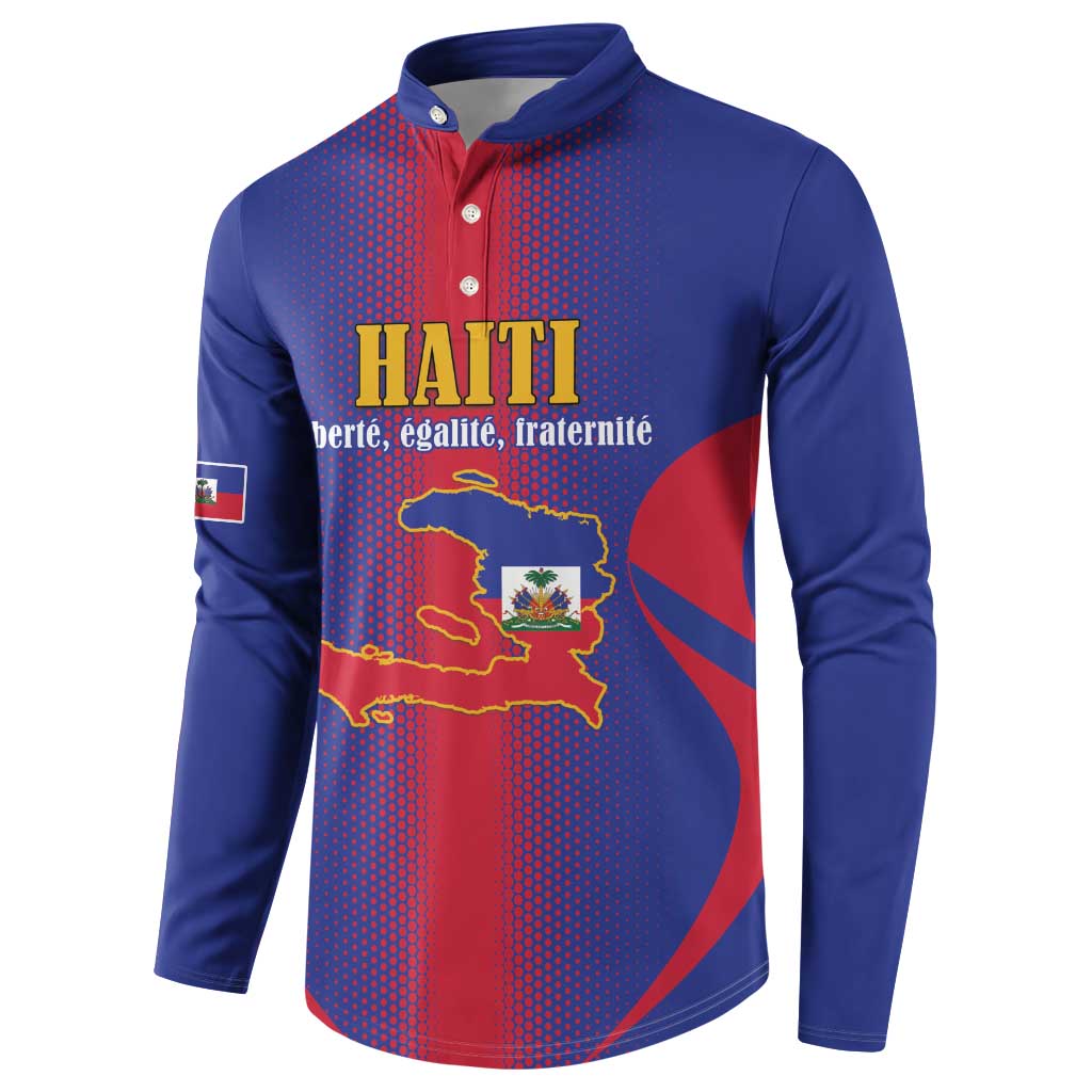Haiti Pride Personalized Button Sweatshirt Neg Marron Haitian Heritage - Wonder Print Shop
