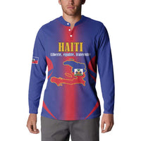 Haiti Pride Personalized Button Sweatshirt Neg Marron Haitian Heritage - Wonder Print Shop