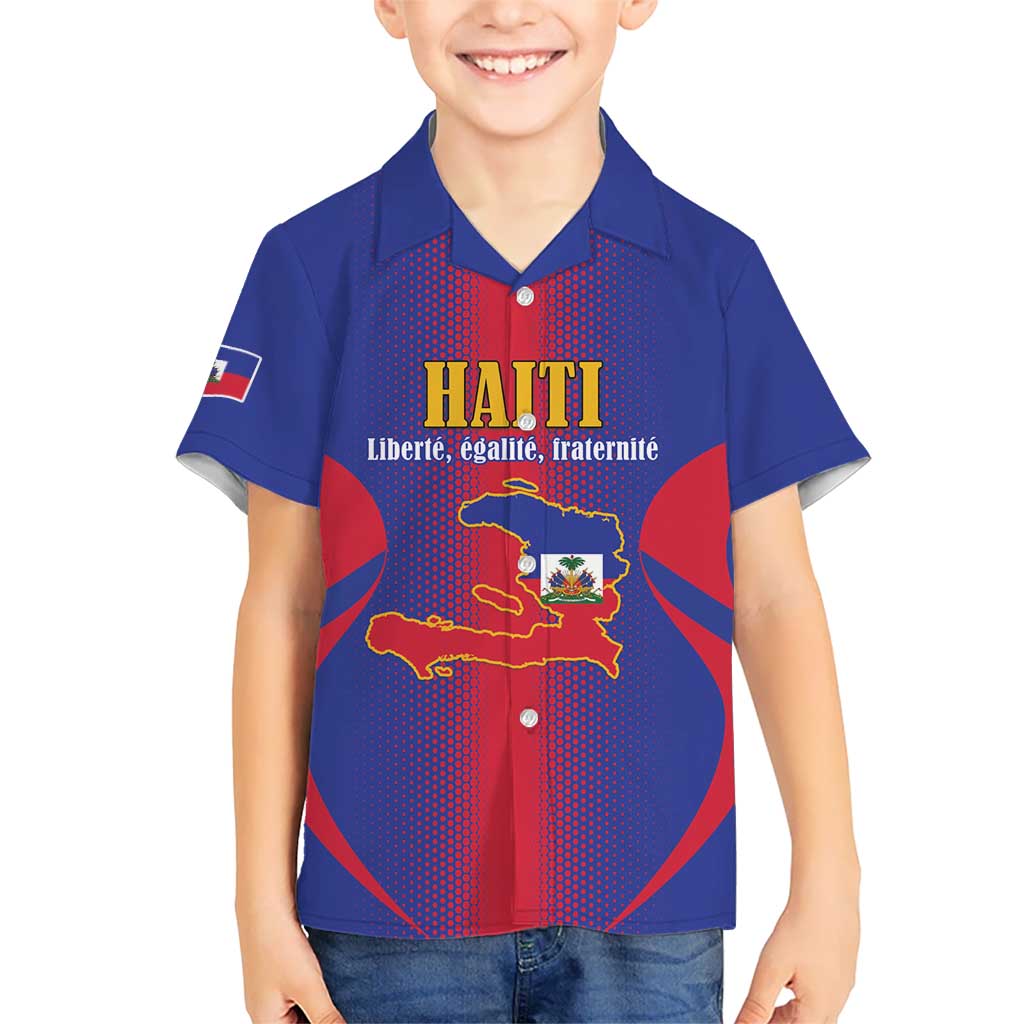 Haiti Pride Personalized Kid Hawaiian Shirt Neg Marron Haitian Heritage - Wonder Print Shop