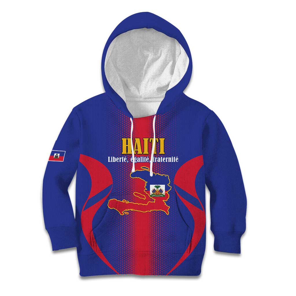 Haiti Pride Personalized Kid Hoodie Neg Marron Haitian Heritage - Wonder Print Shop