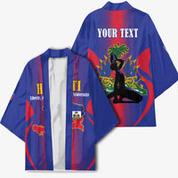 Haiti Pride Personalized Kimono Neg Marron Haitian Heritage - Wonder Print Shop