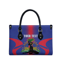 Haiti Pride Personalized Leather Bag Neg Marron Haitian Heritage - Wonder Print Shop