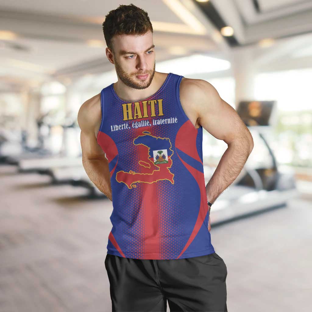Haiti Pride Personalized Men Tank Top Neg Marron Haitian Heritage - Wonder Print Shop