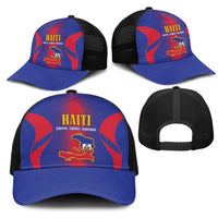 Haiti Pride Mesh Trucker Cap Neg Marron Haitian Heritage - Wonder Print Shop