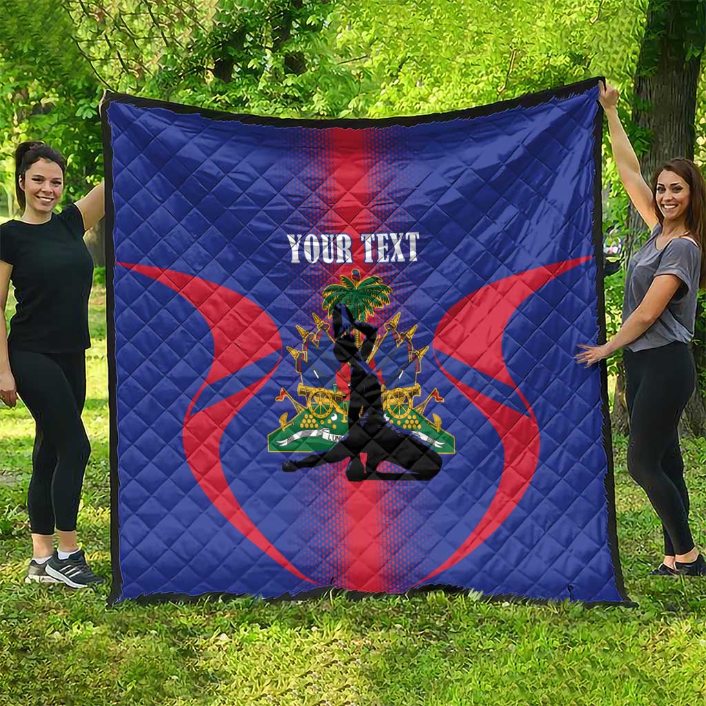 Haiti Pride Personalized Quilt Neg Marron Haitian Heritage - Wonder Print Shop