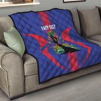 Haiti Pride Personalized Quilt Neg Marron Haitian Heritage - Wonder Print Shop