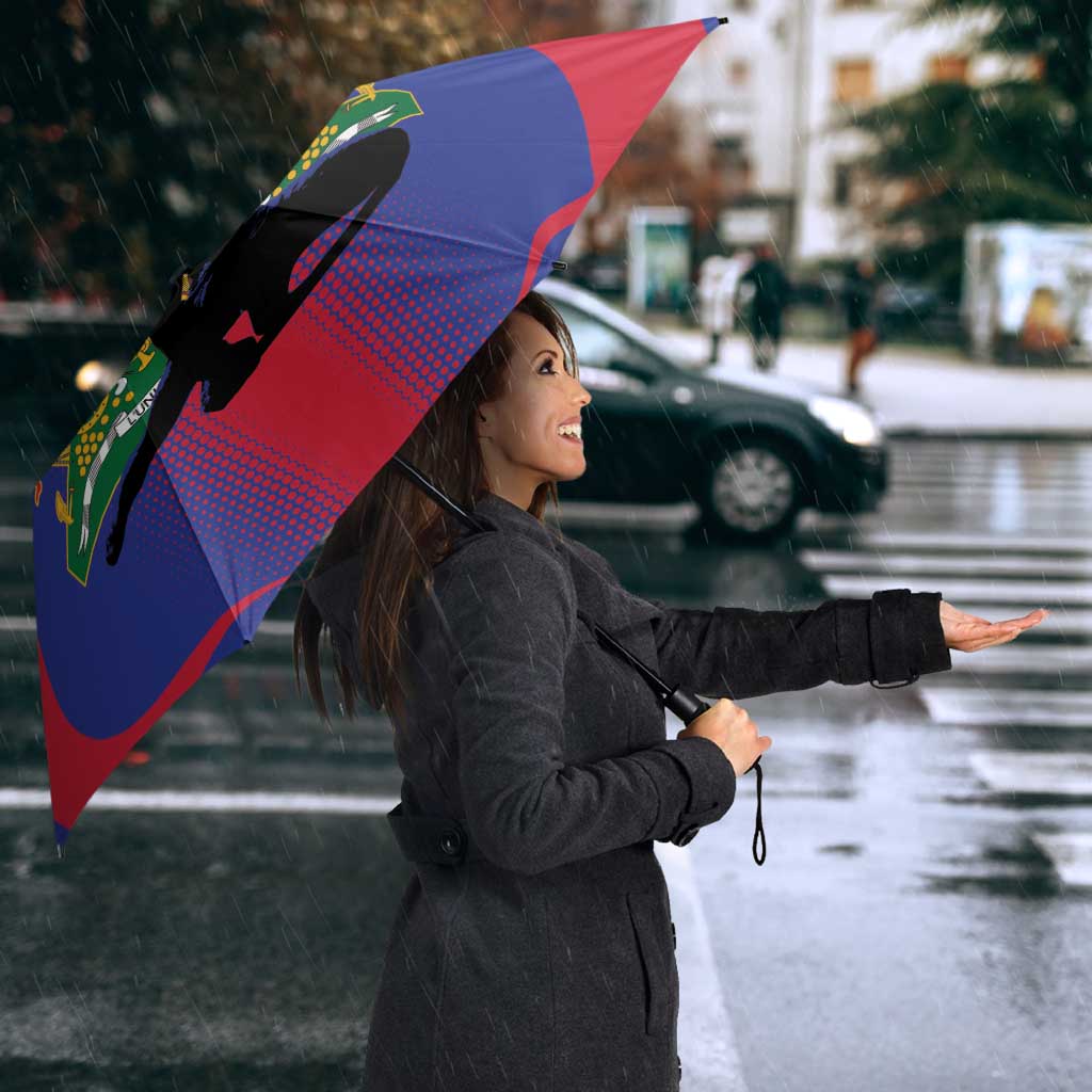 Haiti Pride Personalized Umbrella Neg Marron Haitian Heritage - Wonder Print Shop