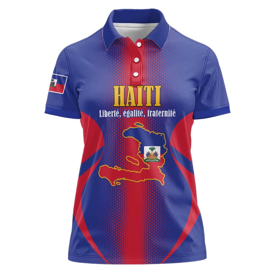 Haiti Pride Personalized Women Polo Shirt Neg Marron Haitian Heritage - Wonder Print Shop