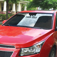 Custom Albania Football Pride Auto Sun Shade Kuqezinjte Eagle White Version - Wonder Print Shop