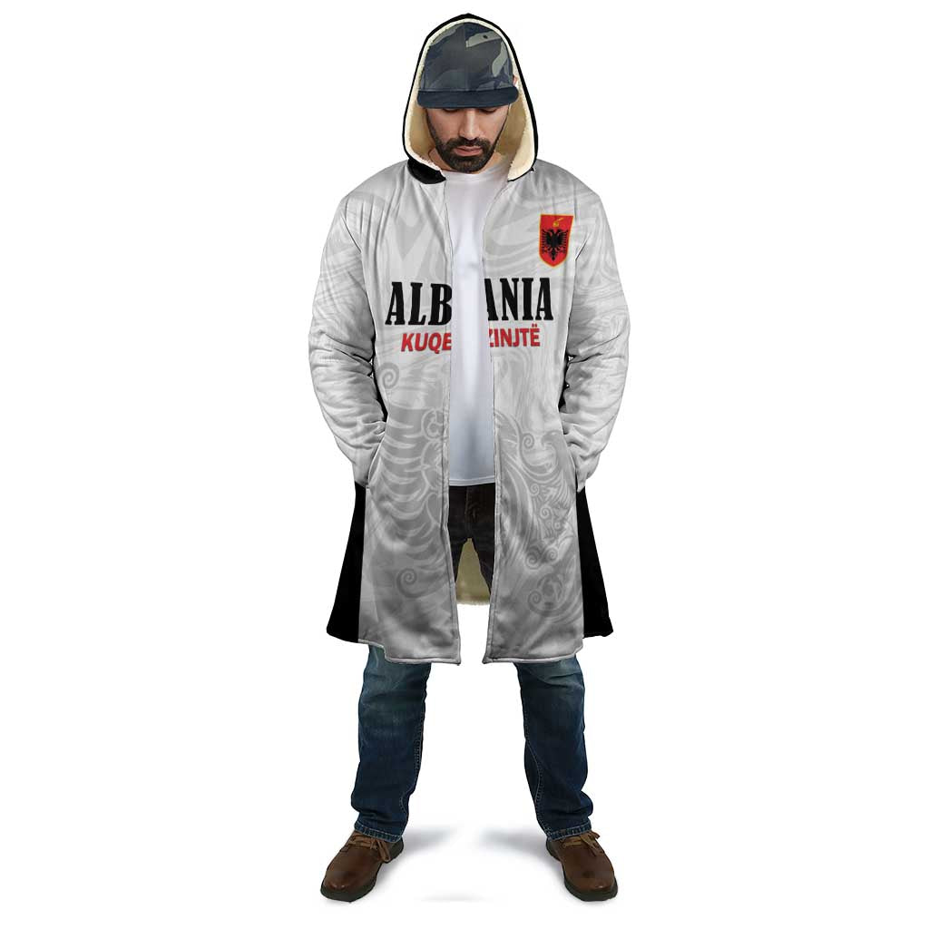 Custom Albania Football Pride Cloak Kuqezinjte Eagle White Version - Wonder Print Shop