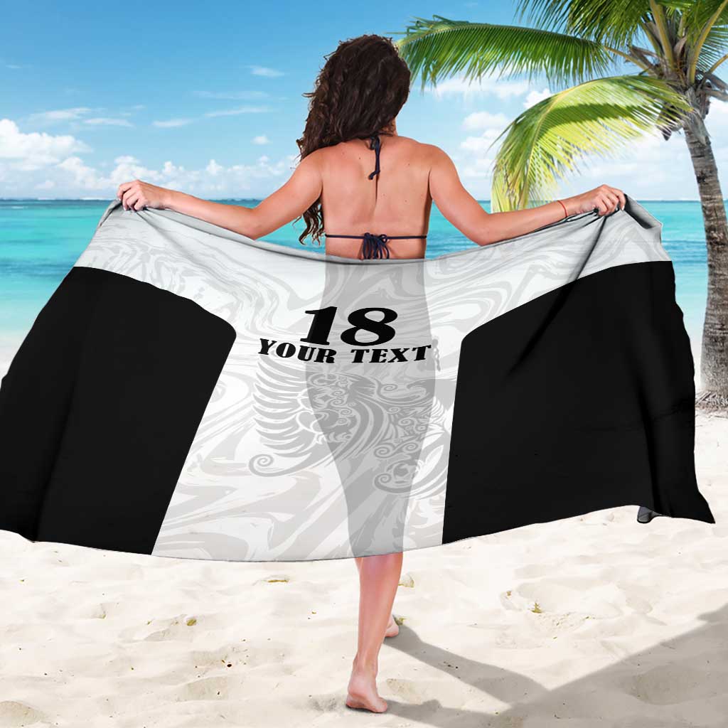 Custom Albania Football Pride Sarong Kuqezinjte Eagle White Version - Wonder Print Shop