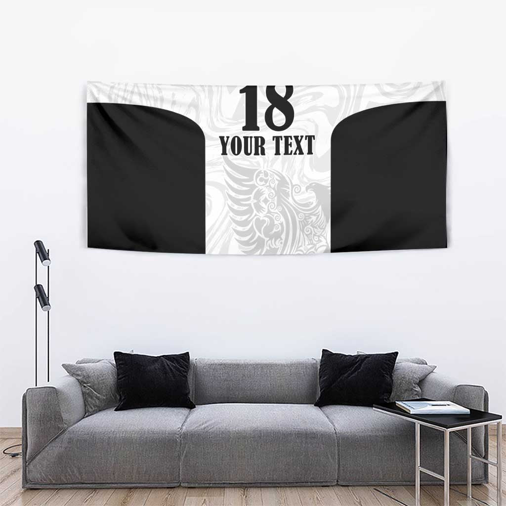 Custom Albania Football Pride Tapestry Kuqezinjte Eagle White Version - Wonder Print Shop