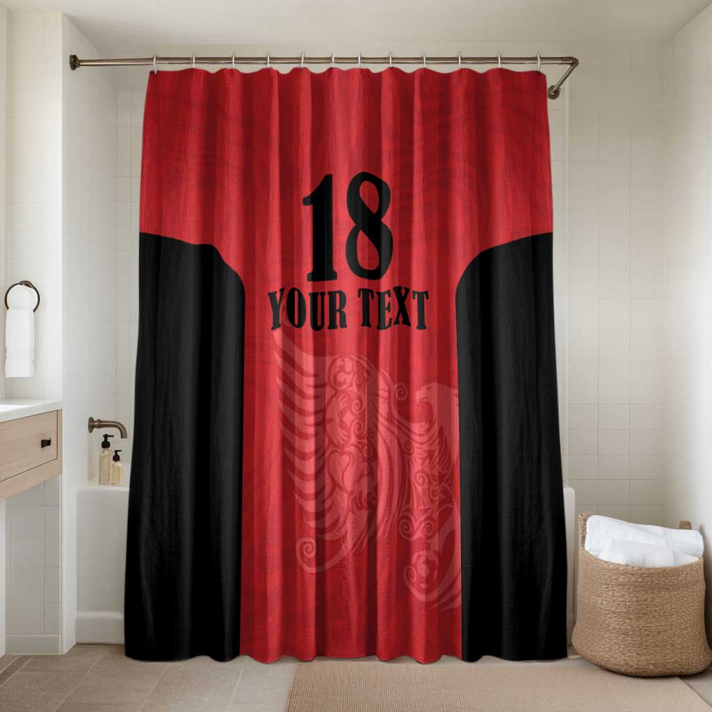 Custom Albania Football Pride Bathroom Set Kuqezinjte Eagle Red Version - Wonder Print Shop
