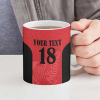 Custom Albania Football Pride Ceramic Mug Kuqezinjte Eagle Red Version - Wonder Print Shop