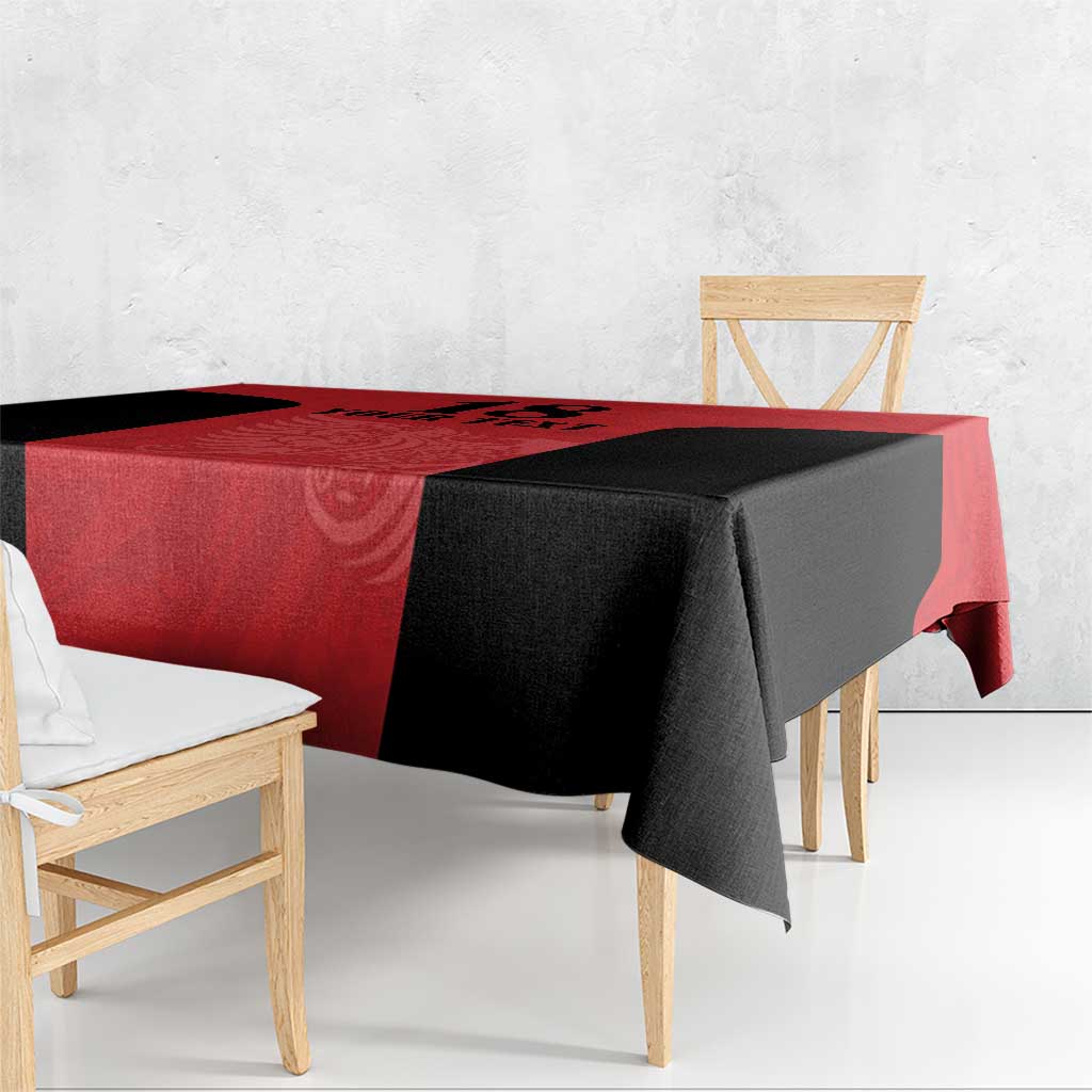 Custom Albania Football Pride Tablecloth Kuqezinjte Eagle Red Version - Wonder Print Shop