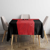 Custom Albania Football Pride Tablecloth Kuqezinjte Eagle Red Version - Wonder Print Shop