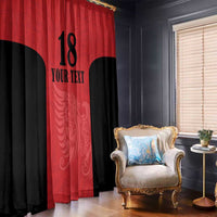 Custom Albania Football Pride Window Curtain Kuqezinjte Eagle Red Version - Wonder Print Shop