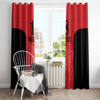 Custom Albania Football Pride Window Curtain Kuqezinjte Eagle Red Version - Wonder Print Shop