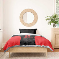 Custom Albania Football Pride Bedding Set Kuqezinjte Eagle Black Version - Wonder Print Shop