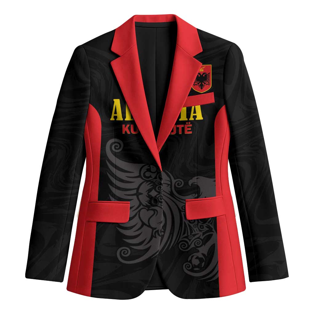 Custom Albania Football Pride Blazer Kuqezinjte Eagle Black Version - Wonder Print Shop