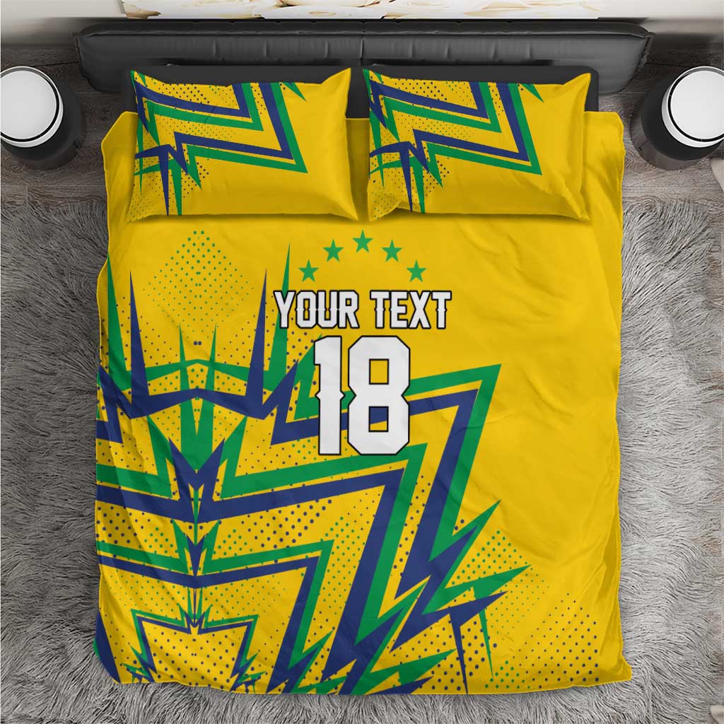 Custom Brazil Football Spirit Bedding Set Selecao Canarinho Sporty Style - Wonder Print Shop