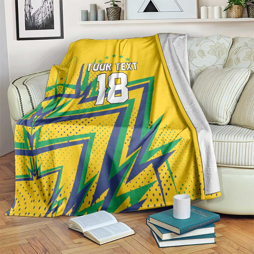 Custom Brazil Football Spirit Blanket Selecao Canarinho Sporty Style - Wonder Print Shop