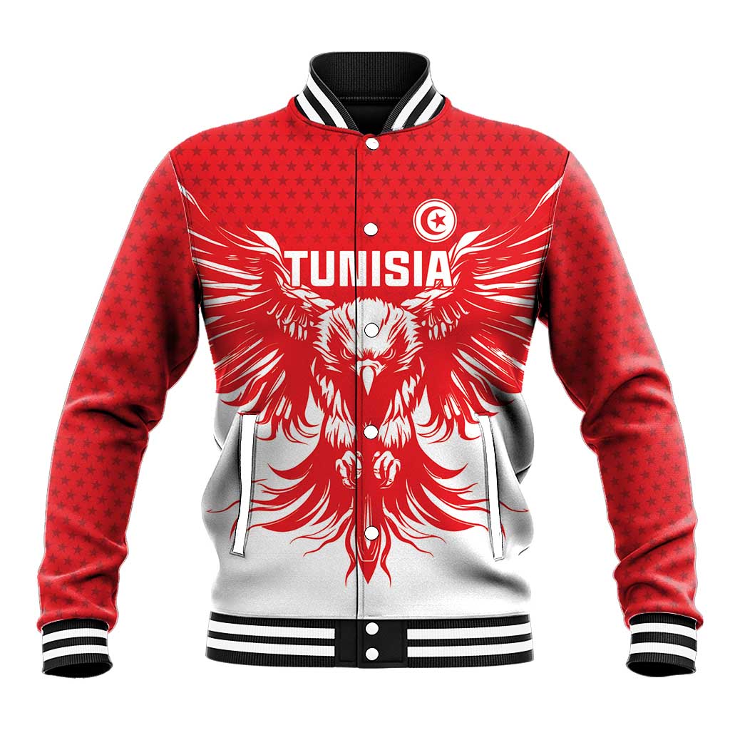 Custom Tunisia Football Baseball Jacket Eagles of Carthage Spirit - Wonder Print Shop