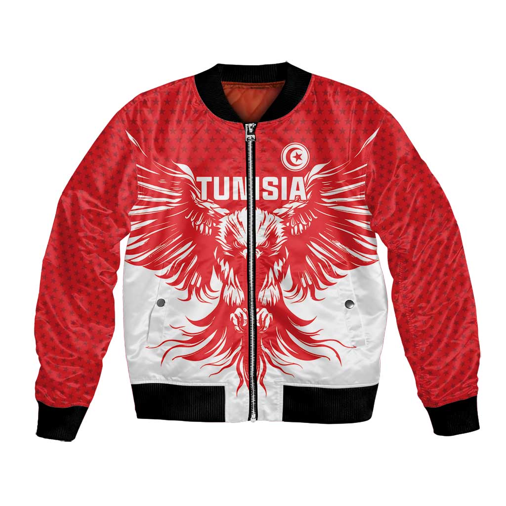 Custom Tunisia Football Bomber Jacket Eagles of Carthage Spirit - Wonder Print Shop