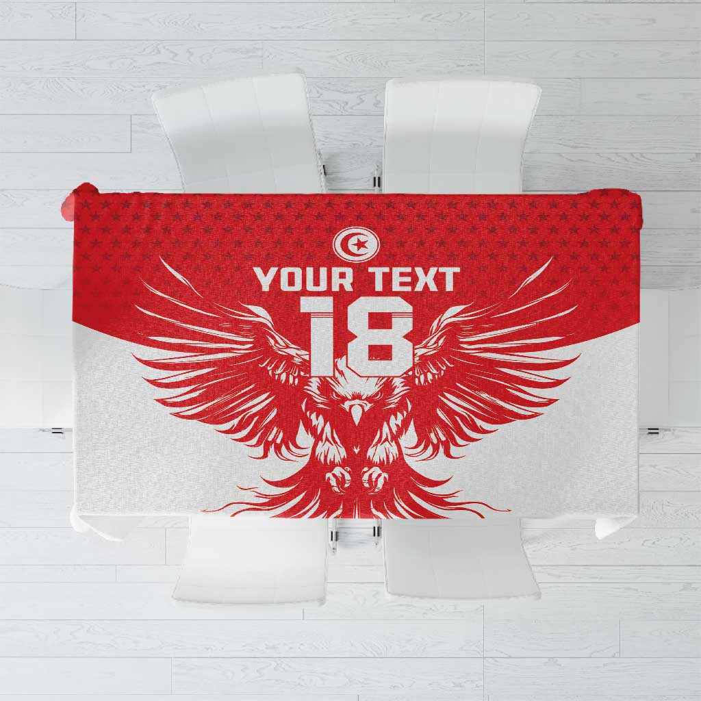 Custom Tunisia Football Tablecloth Eagles of Carthage Spirit - Wonder Print Shop
