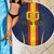 Custom Spain Football Beach Blanket La Roja With Carnation Pattern