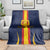 Custom Spain Football Blanket La Roja With Carnation Pattern