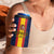 Custom Spain Football 4 in 1 Can Cooler Tumbler La Roja With Carnation Pattern