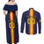 Custom Spain Football Couples Matching Off Shoulder Maxi Dress and Long Sleeve Button Shirt La Roja With Carnation Pattern