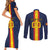 Custom Spain Football Couples Matching Short Sleeve Bodycon Dress and Long Sleeve Button Shirt La Roja With Carnation Pattern