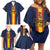 Custom Spain Football Family Matching Off Shoulder Short Dress and Hawaiian Shirt La Roja With Carnation Pattern