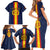 Custom Spain Football Family Matching Short Sleeve Bodycon Dress and Hawaiian Shirt La Roja With Carnation Pattern