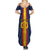 Custom Spain Football Family Matching Summer Maxi Dress and Hawaiian Shirt La Roja With Carnation Pattern