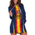 Custom Spain Football Hoodie Dress La Roja With Carnation Pattern