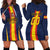 Custom Spain Football Hoodie Dress La Roja With Carnation Pattern