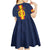 Custom Spain Football Kid Short Sleeve Dress La Roja With Carnation Pattern