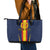 Custom Spain Football Leather Tote Bag La Roja With Carnation Pattern