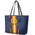 Custom Spain Football Leather Tote Bag La Roja With Carnation Pattern