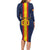 Custom Spain Football Long Sleeve Bodycon Dress La Roja With Carnation Pattern