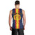 Custom Spain Football Men Tank Top La Roja With Carnation Pattern