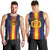 Custom Spain Football Men Tank Top La Roja With Carnation Pattern