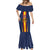 Custom Spain Football Mermaid Dress La Roja With Carnation Pattern