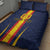 Custom Spain Football Quilt Bed Set La Roja With Carnation Pattern