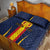 Custom Spain Football Quilt Bed Set La Roja With Carnation Pattern