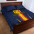 Custom Spain Football Quilt Bed Set La Roja With Carnation Pattern